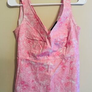 J. Crew Light Pink Floral Pattern Dress